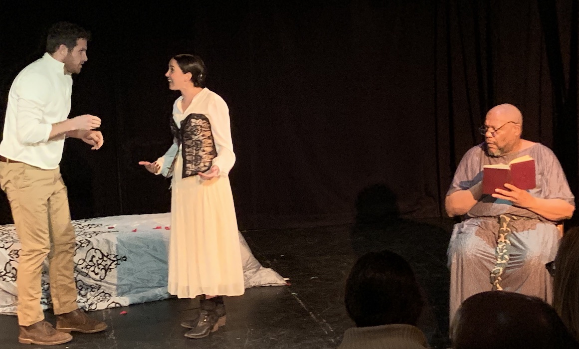 The Friar is not pleased with these two… (photo: Becky Abramowitz, our director)