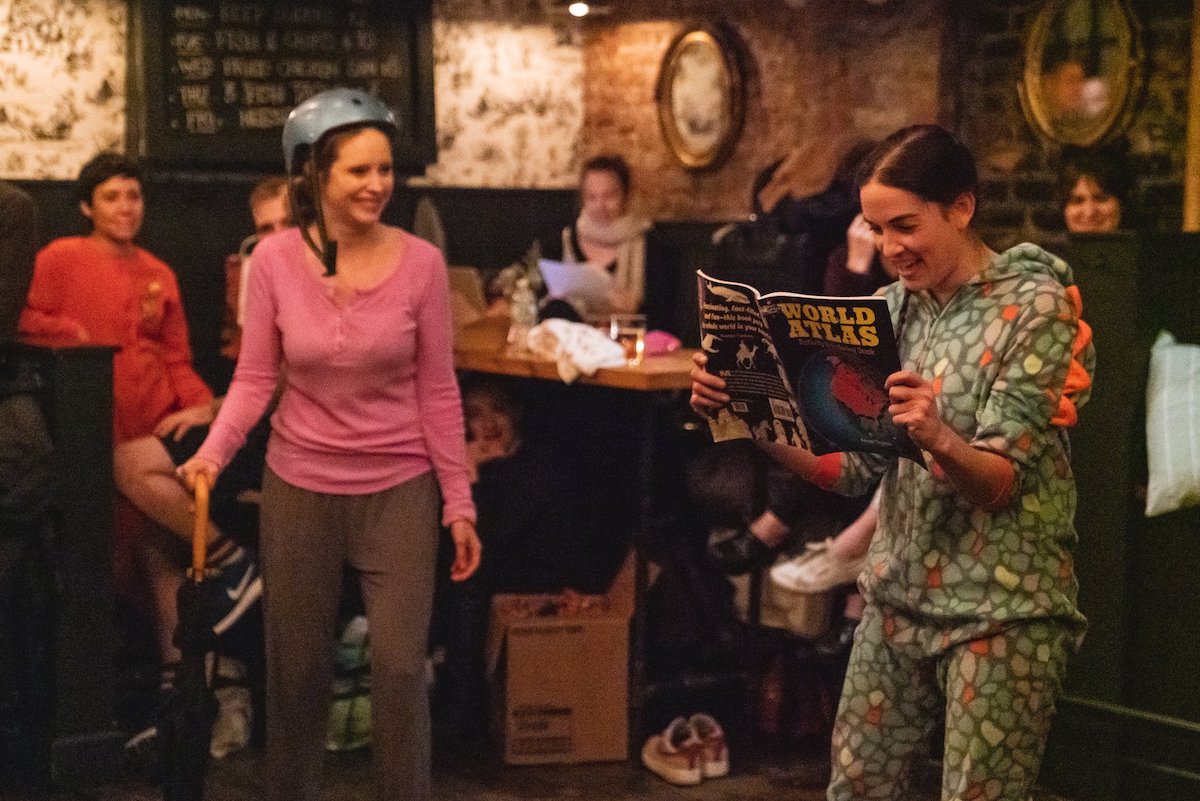 Performing at the Gray Mare bar. (photo: Greg Zulkie)