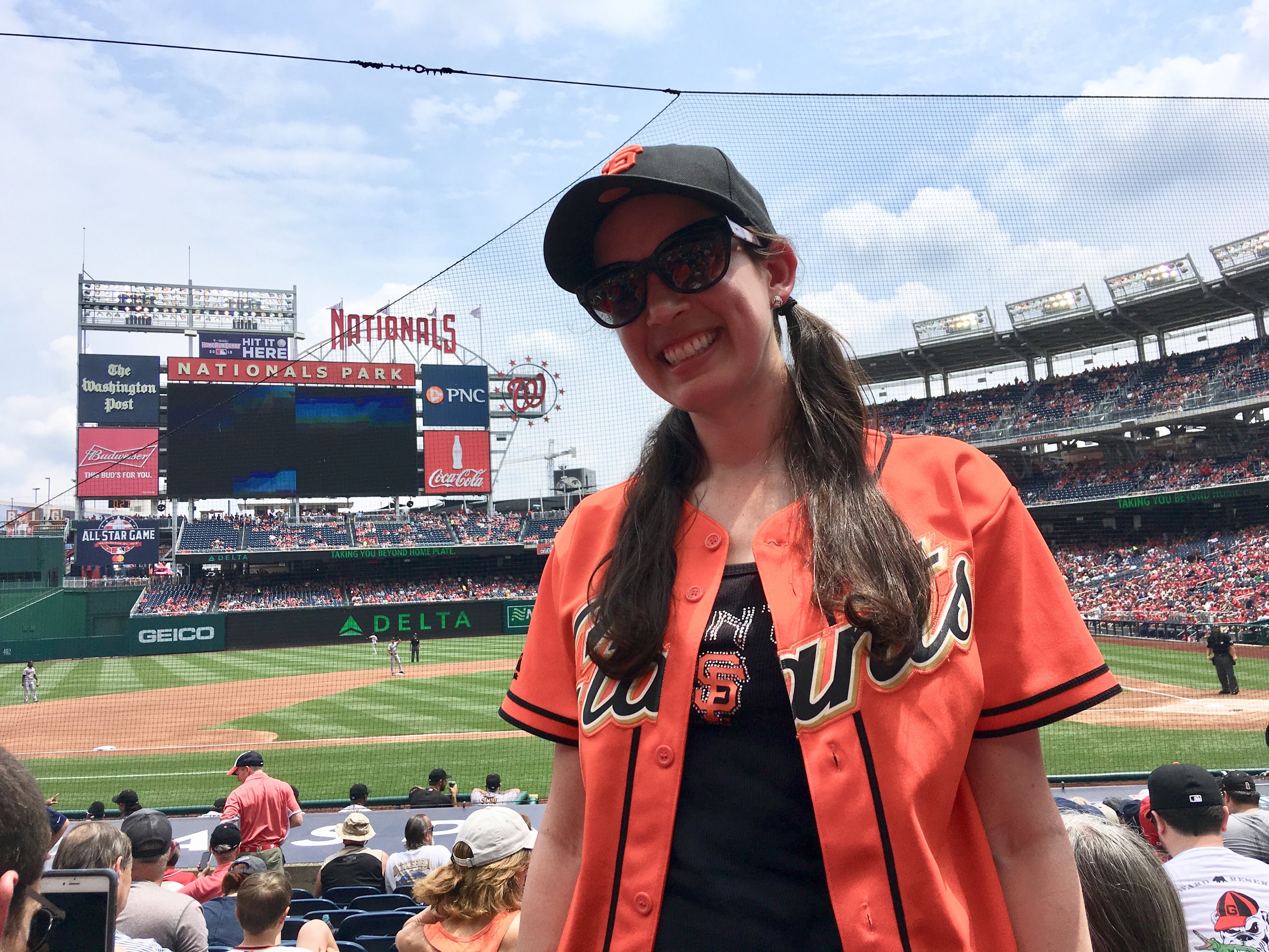 Watching the Giants at Nationals Park! (photo: fellow Giants fan)