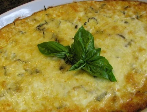 Basil & White Cheddar Corn Pudding