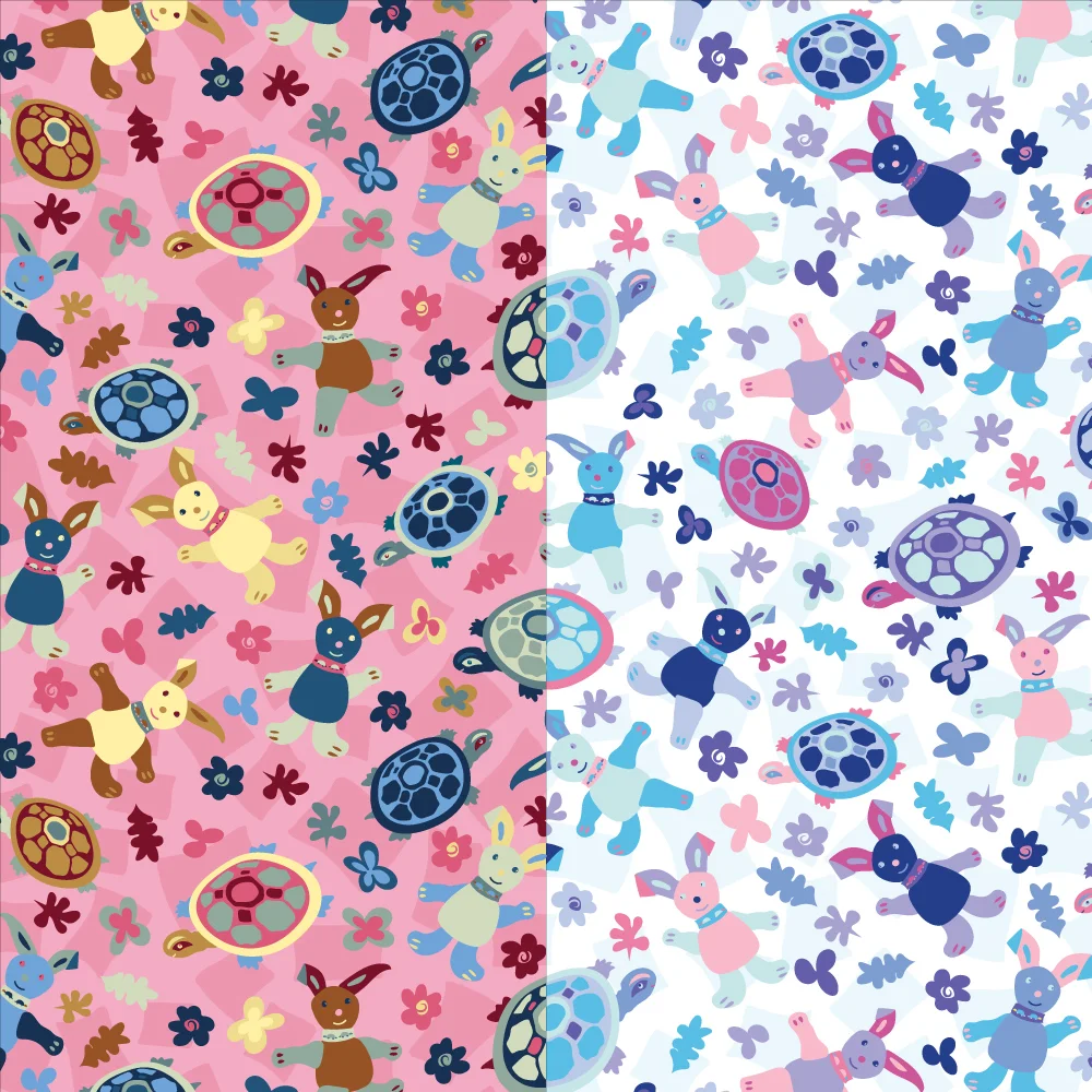 The Hare & The Tortoise in two colors.  