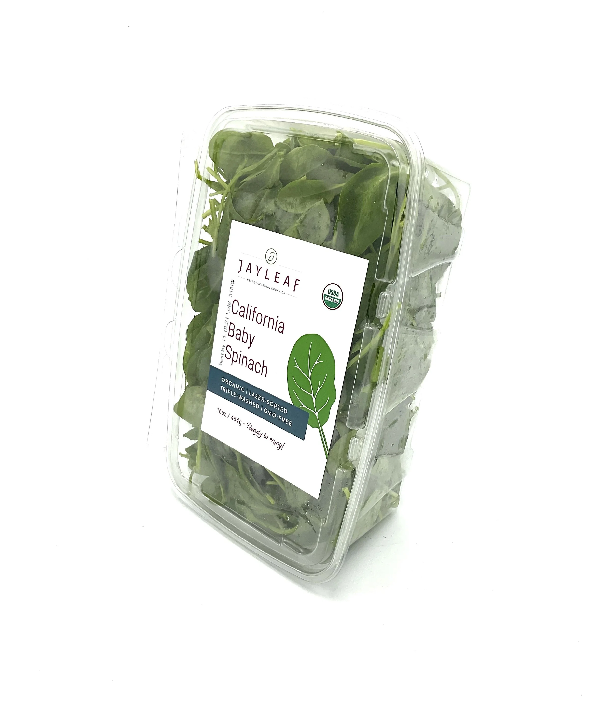 Organic Baby Spinach 1 Pound