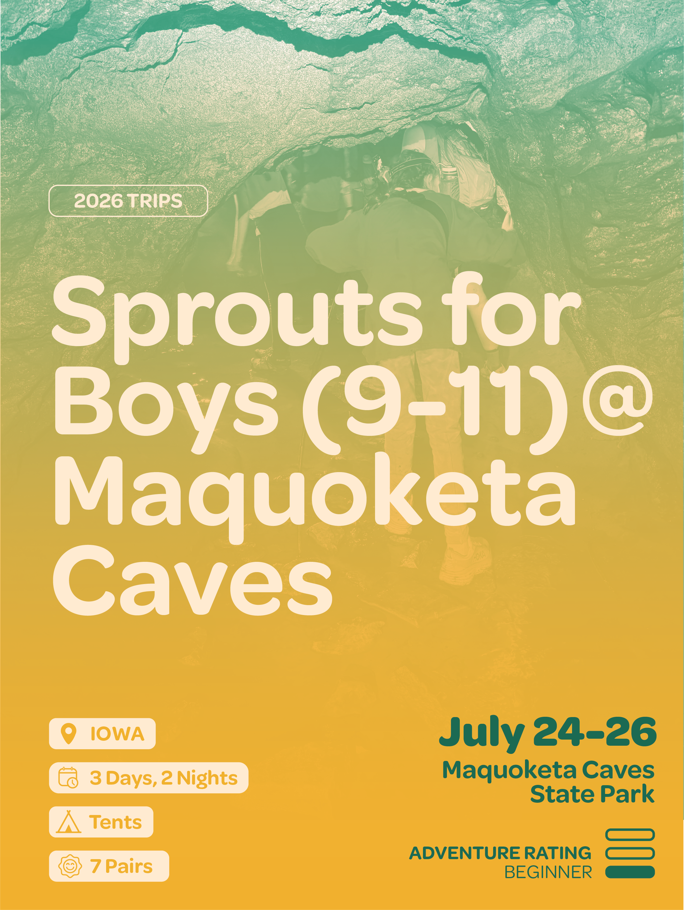 Sprouts for Boys (9-11) @ Maquoketa Caves