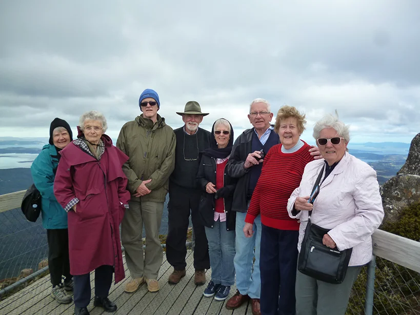 Pre Gathering Tour Group on Mount Wellington
