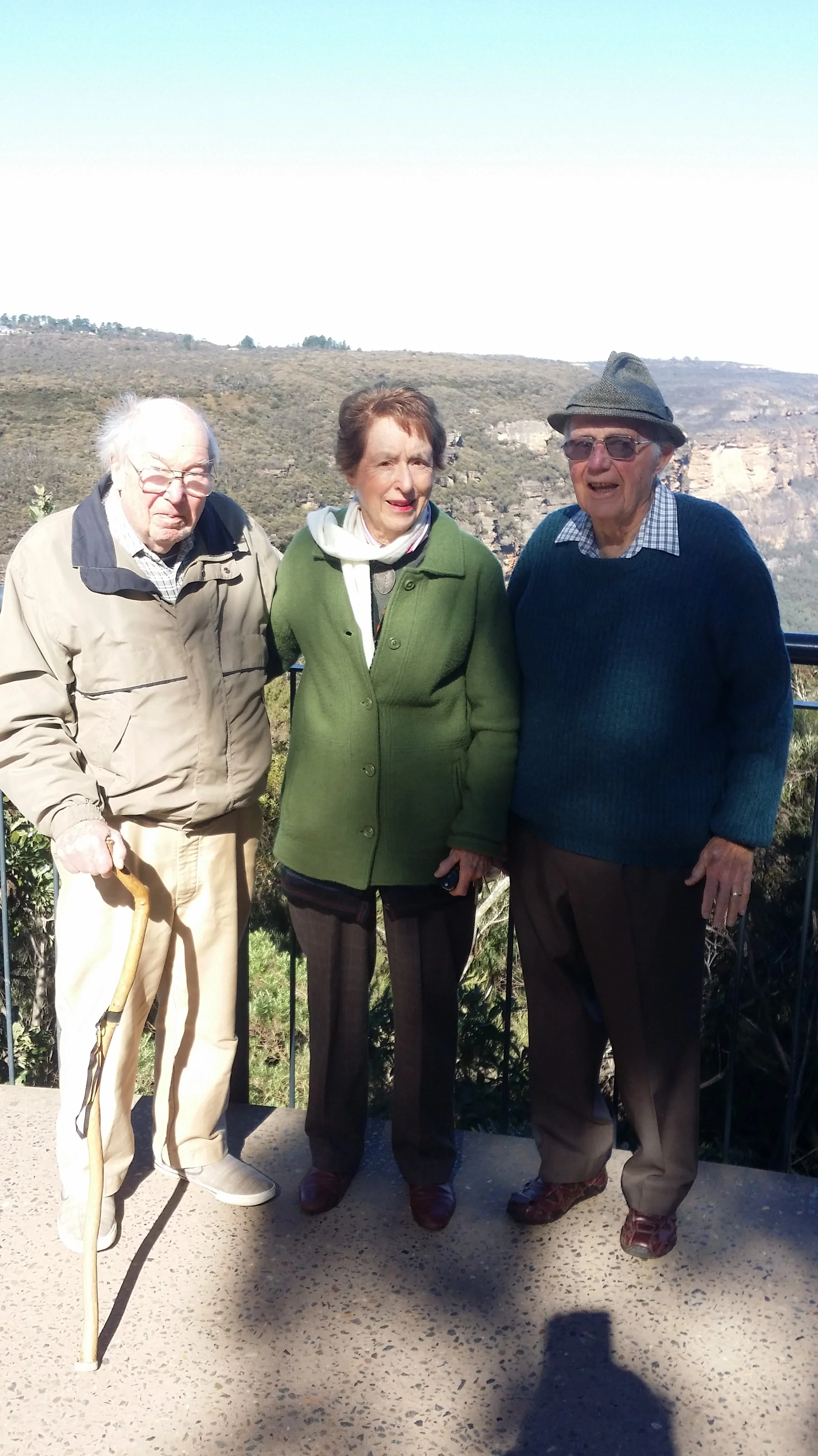 Fr Eugene Stockton, Peggy Goldsmith, the late Jim Tulip 2017