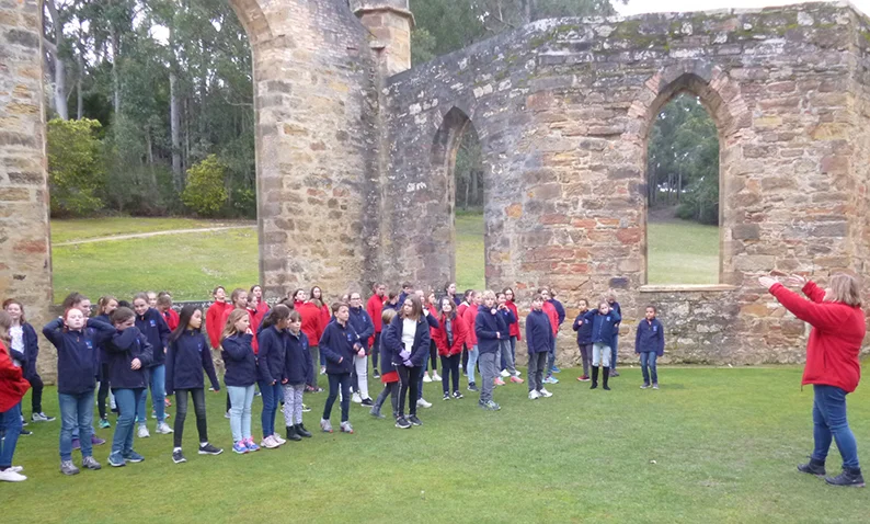 Port Arthur, Tasmania. Visiting choir