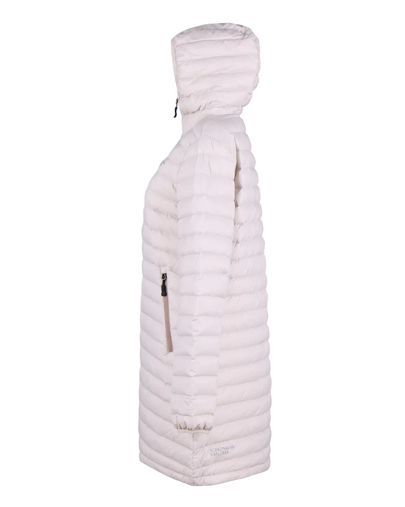 Scandinavian Explorer Long Down Jacket Women Beige