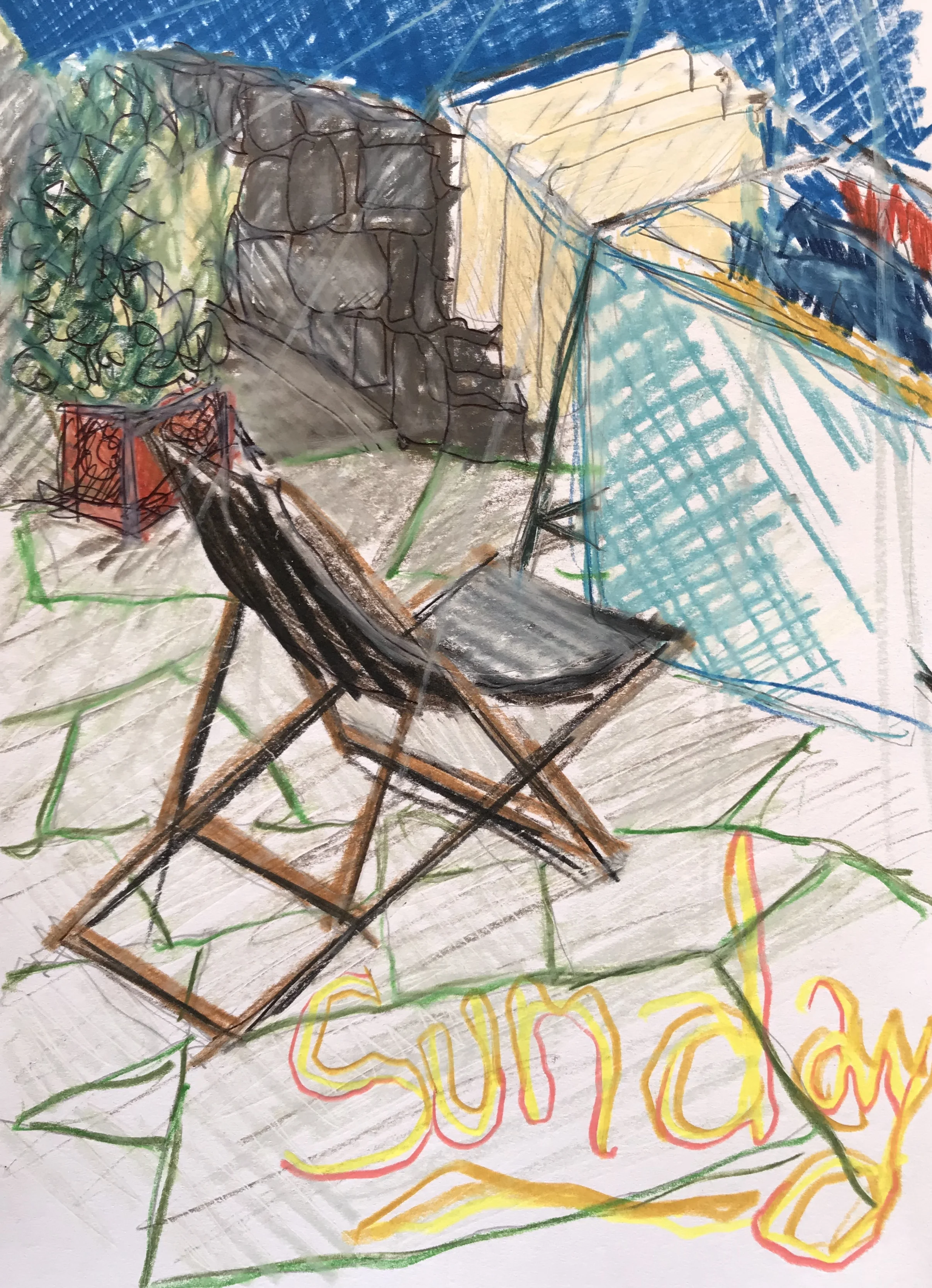 Sun chaise and laundry on a Sunday afternoon…