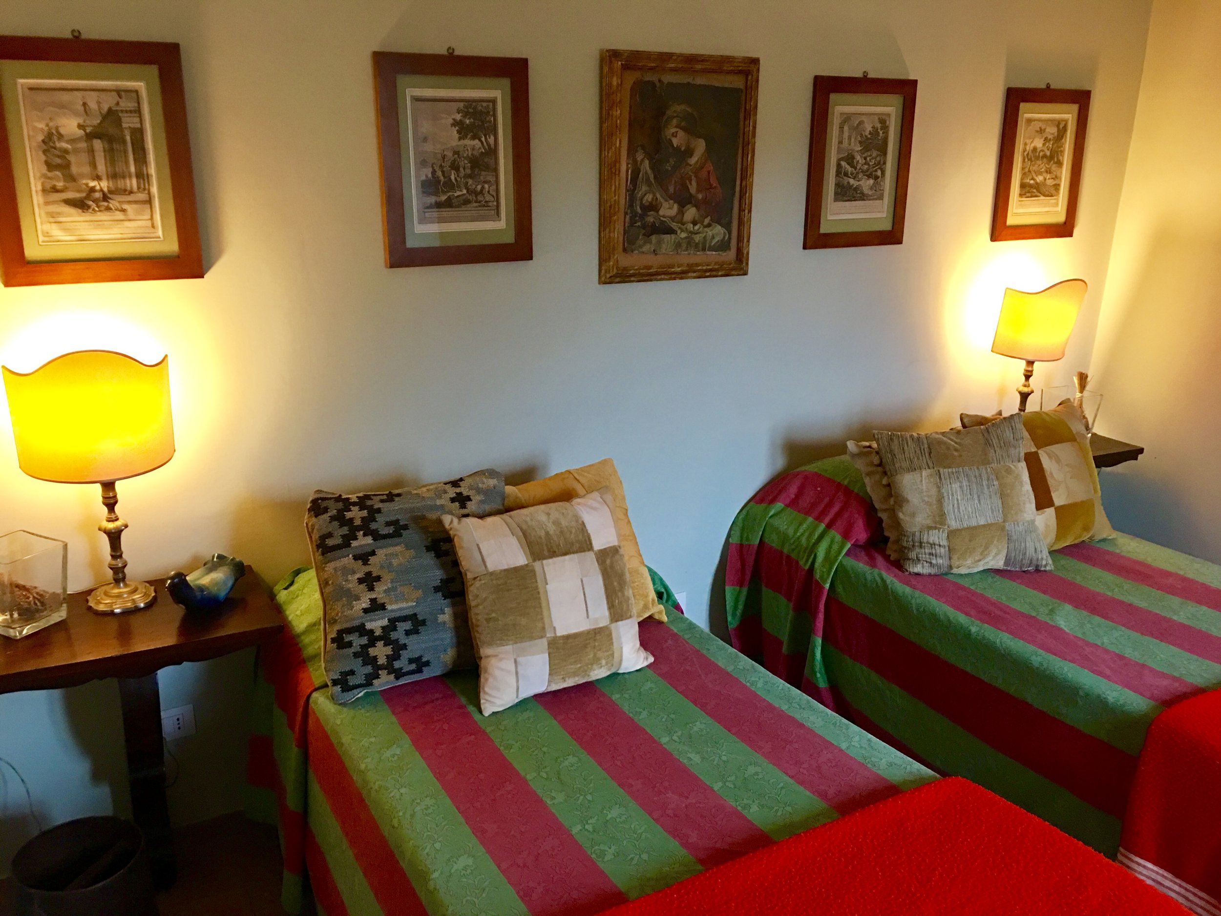 The Guest Bedroom with two single beds on the Entry Floor.