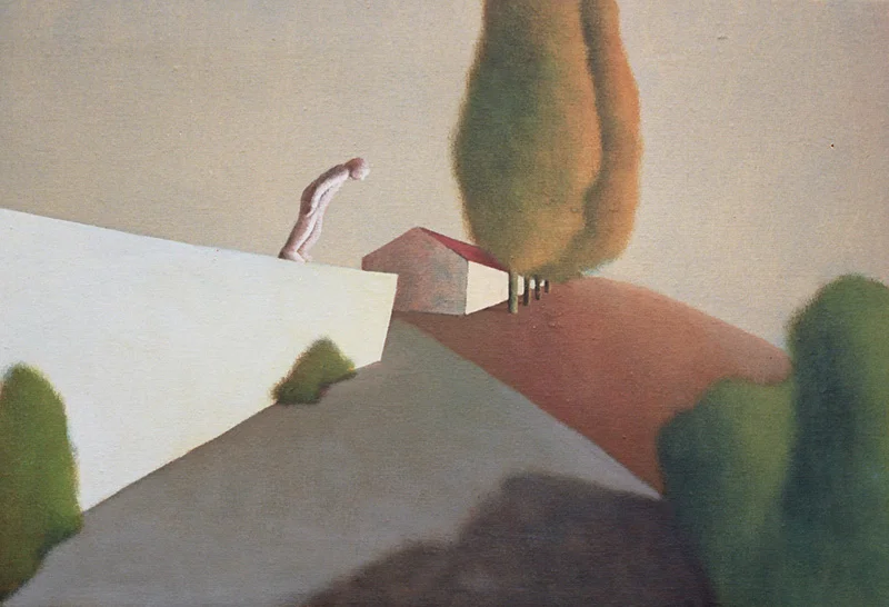 “…Entroncada con la tradición metafísica y el ingenuismo figurativo, su pintura se destaca por la sugestión del silencio como fundamento de una escenificación elegíaca que habla de los estados del alma y la introspección. La autora apela a las identificaciones del espectador con escenas que reiteran la condición de la soledad en forma de un personaje que vaga, se apesadumbra, y medita en un entrono natural que –como símbolo- es el cometido jardín paradisíaco trasmutado con el laberinto de las preguntas y las respuestas contenidas. Con el acento formal de un cromatismo atemperado que se exime de protagonismos, y una acertada puesta en escena de fondos planos que connotan el carácter onírico de un mundo aborto en sí mismo, María Alvarez descubre en el monólogo del paisaje el escenario idóneo para la expresión del soliloquio existencial. Dudas y certezas son reflejadas, aquí, en la animación de un entorno poblado de árboles que se curvan en la congoja o el cobijo, y muros alongados desde el infinito que encierran, ocultan o protegen, a una figura estatuaria y carente de identidad que, en su actitud, encarna las preguntas que van y vienen de un estado a otro de la ficción. No se equivoca la novel artista, ya que desde la autocontemplación se forma la mirada sobre el mundo…” (Diario Levante) Christian Parra-Duhalde. 2000