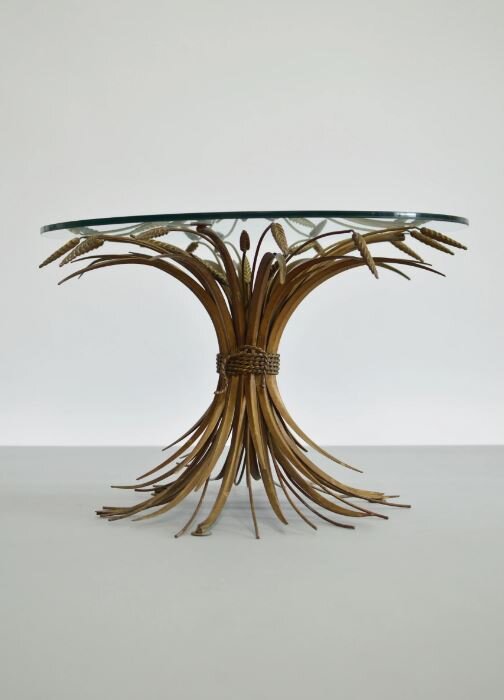 SOLD 1950s French gilt and glass wheat sheaf side table — Studio 2021  Classic and Contemporary Furniture