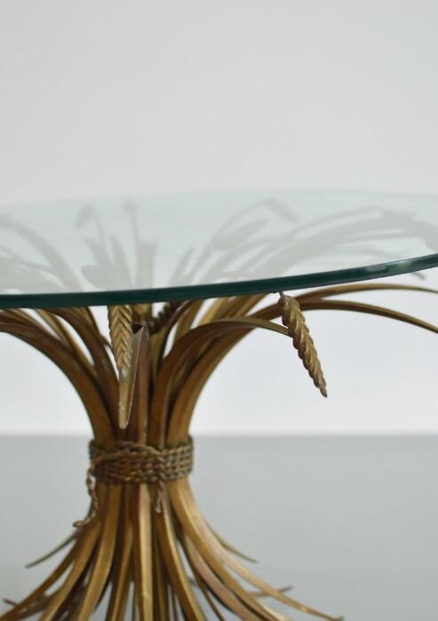 SOLD 1950s French gilt and glass wheat sheaf side table — Studio 2021  Classic and Contemporary Furniture
