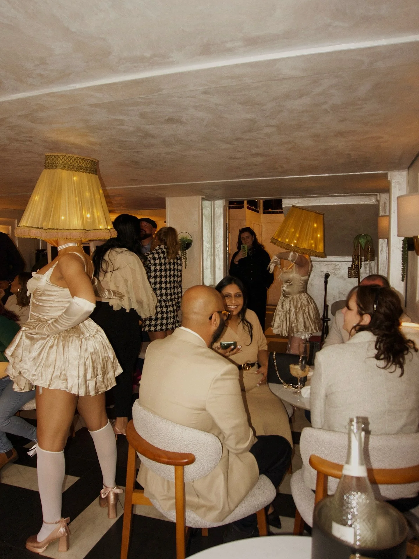 our special lampshade ladies amongst the guests for @lecharme_bedford&rsquo;s opening✨💖