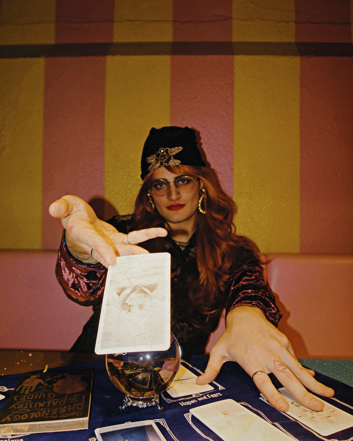 want to contact the other side? peek in to your future?

our fortune teller will be out this weekend giving some spooky readings🔮