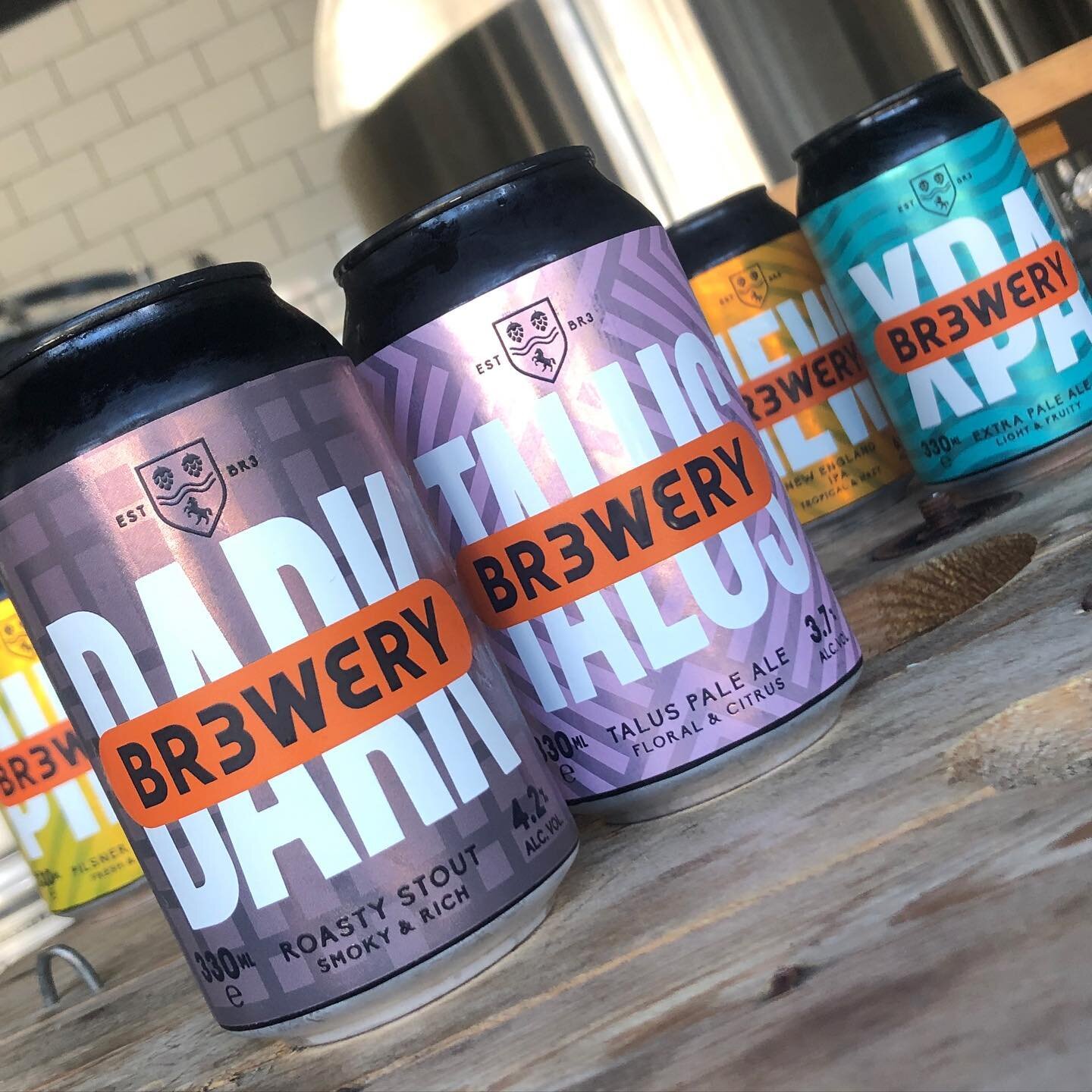BR3WERY DARK &amp; BR3WERY TALUS now available in cans.

Available at our taproom together with our core range.

Proudly born &amp; brewed in Beckenham.

Cheers to beers 🍻