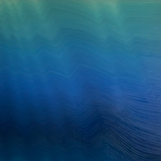 Abstract painting picturing an underwater landscape