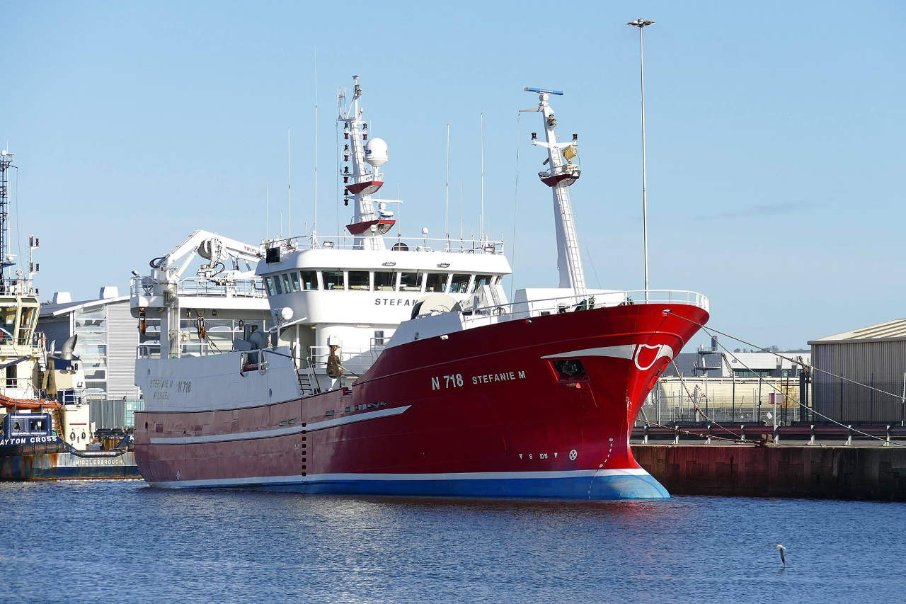 STEFANIE M N718Type : Trawler à coque métalliqueTaille : 51mConstruction : 2005 ; Danemark