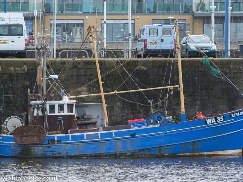 KINLOCH WA35Tipo: Wooden Hull TrawlerSize: 12.8mBuilt: 1969; Shottan