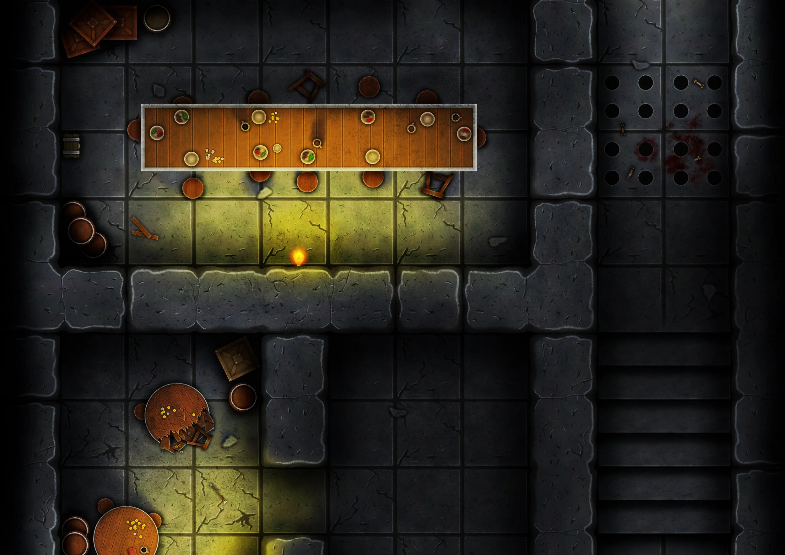 A piece of a free Dungeon Battle Map that you can find in our store!!