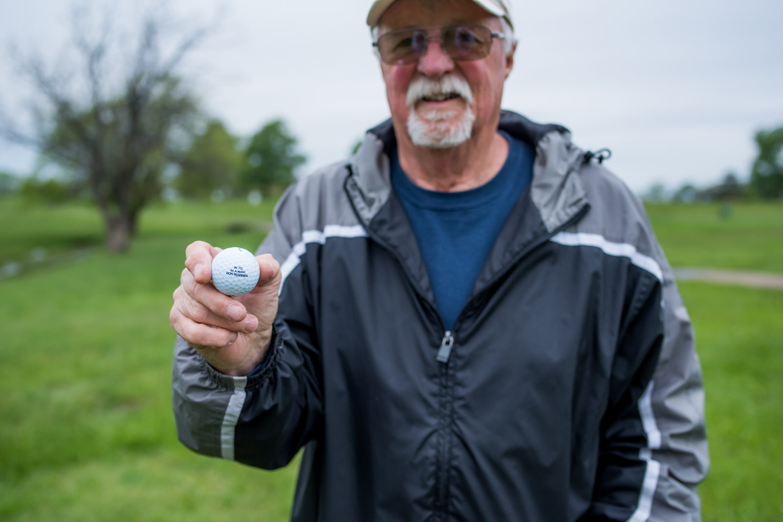  Don using one of his new personalized golf balls! 