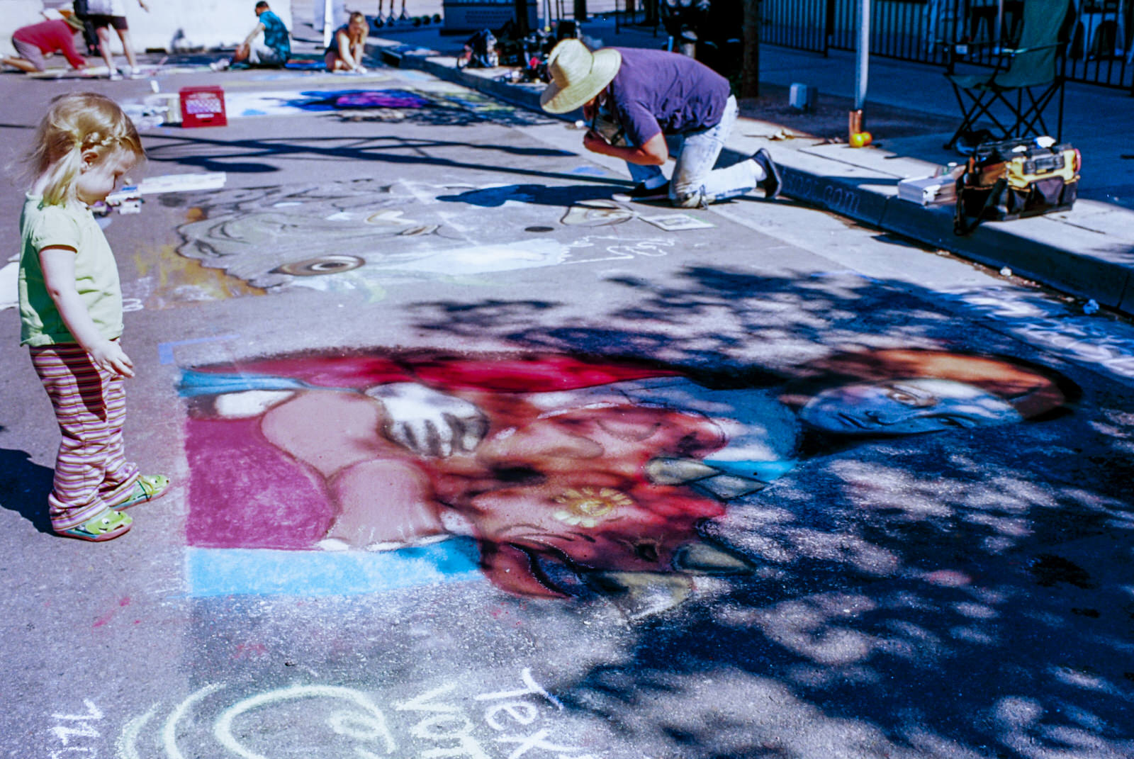  I guess we both found this shadow and art interesting!  