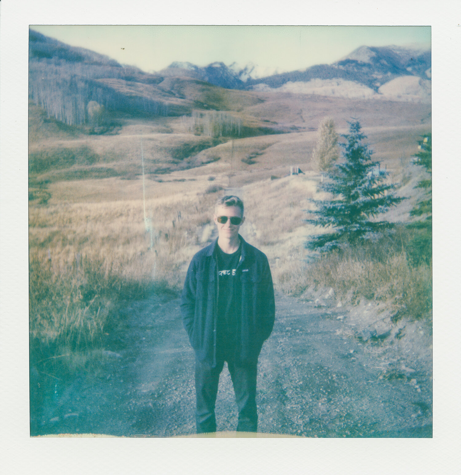 Alex on instant film, Crested Butte