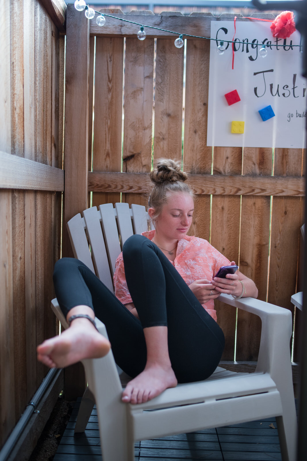 Another sister enjoying the patio!