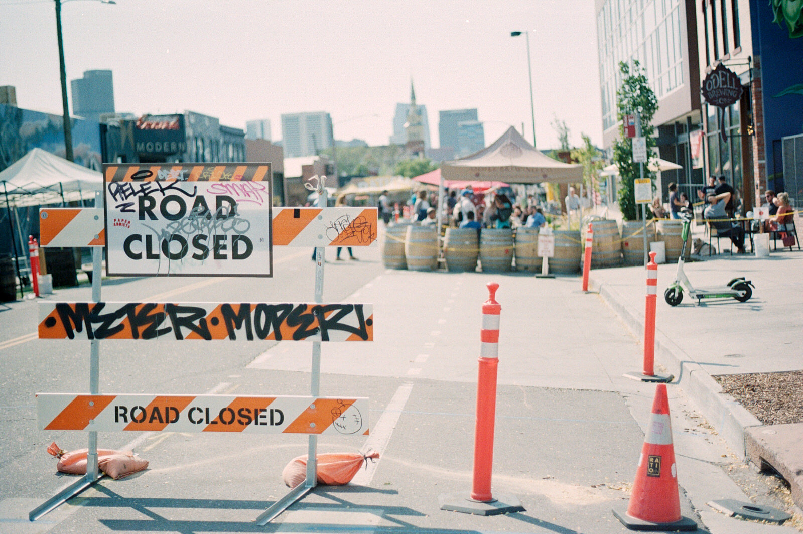 Closed streets for people hungry to be closer to people...but not too close.