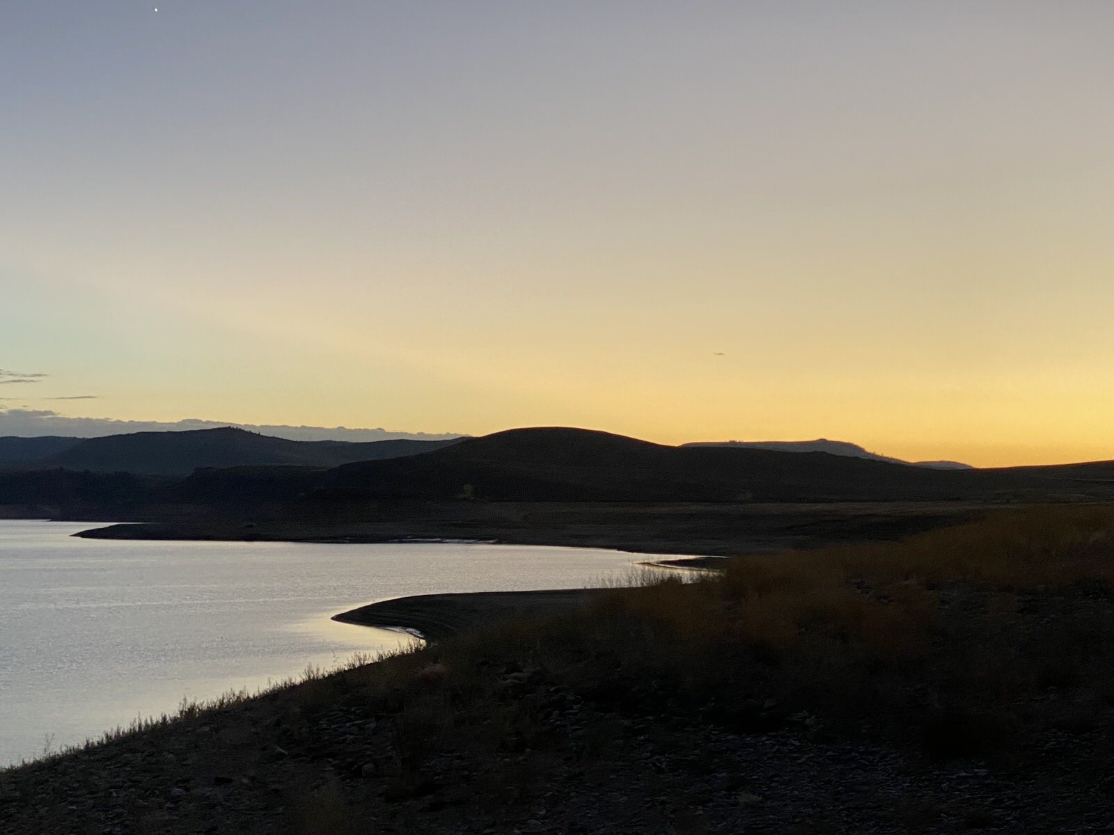 The lake at dusk....