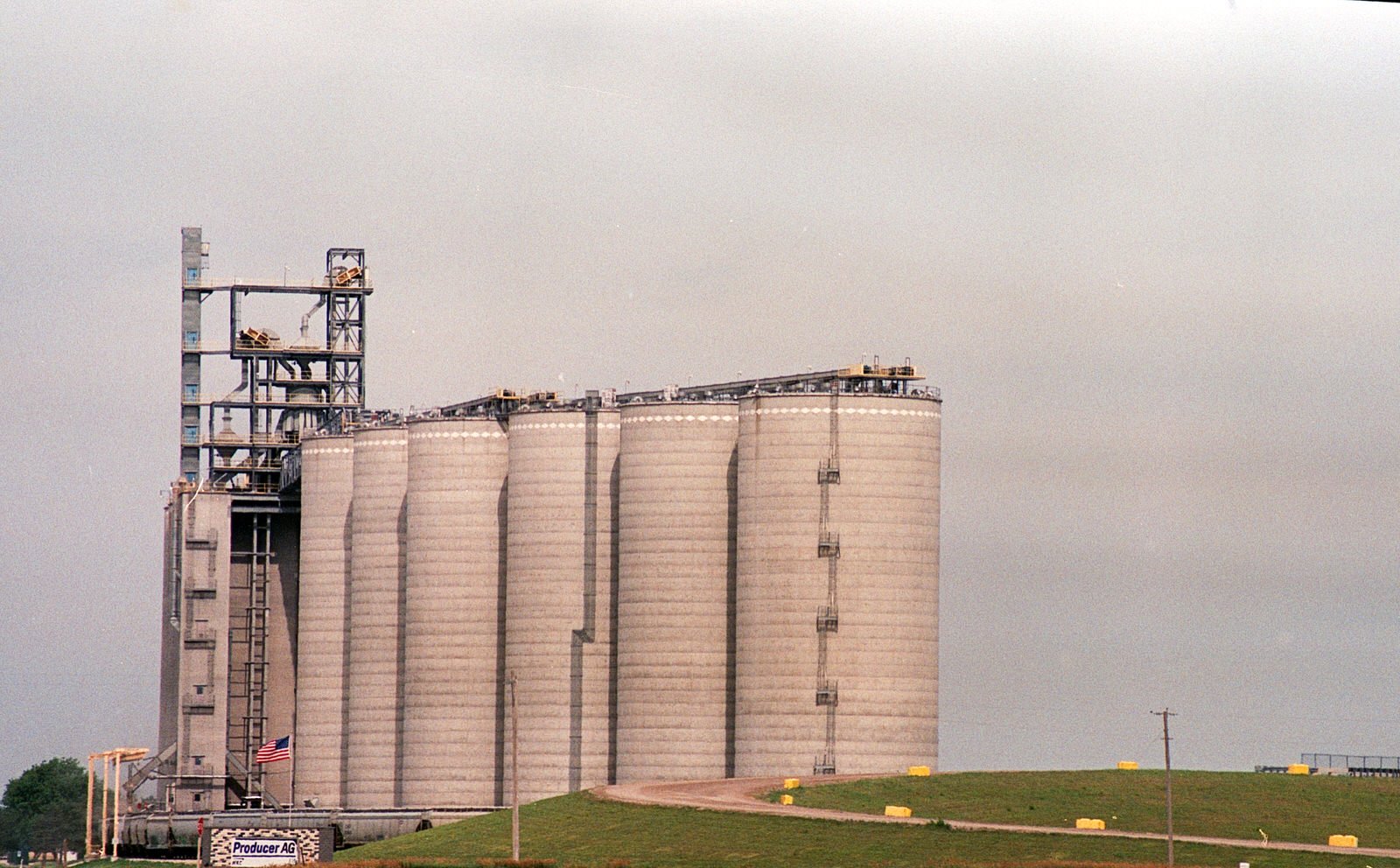 There were these HUGE silos that had access for trains to pull up next to them to load.