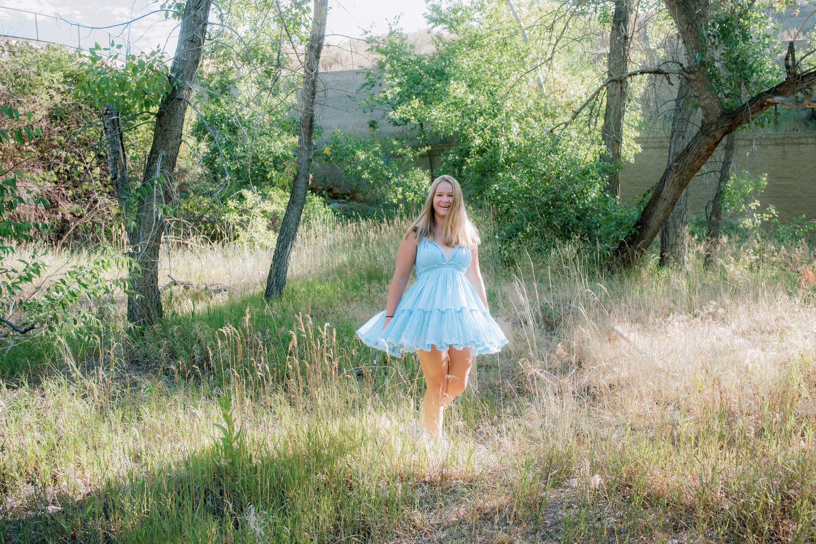 The light in this field was incredible for her!