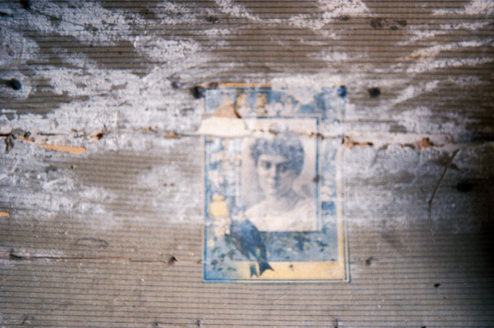 An old chest with a photo inside.