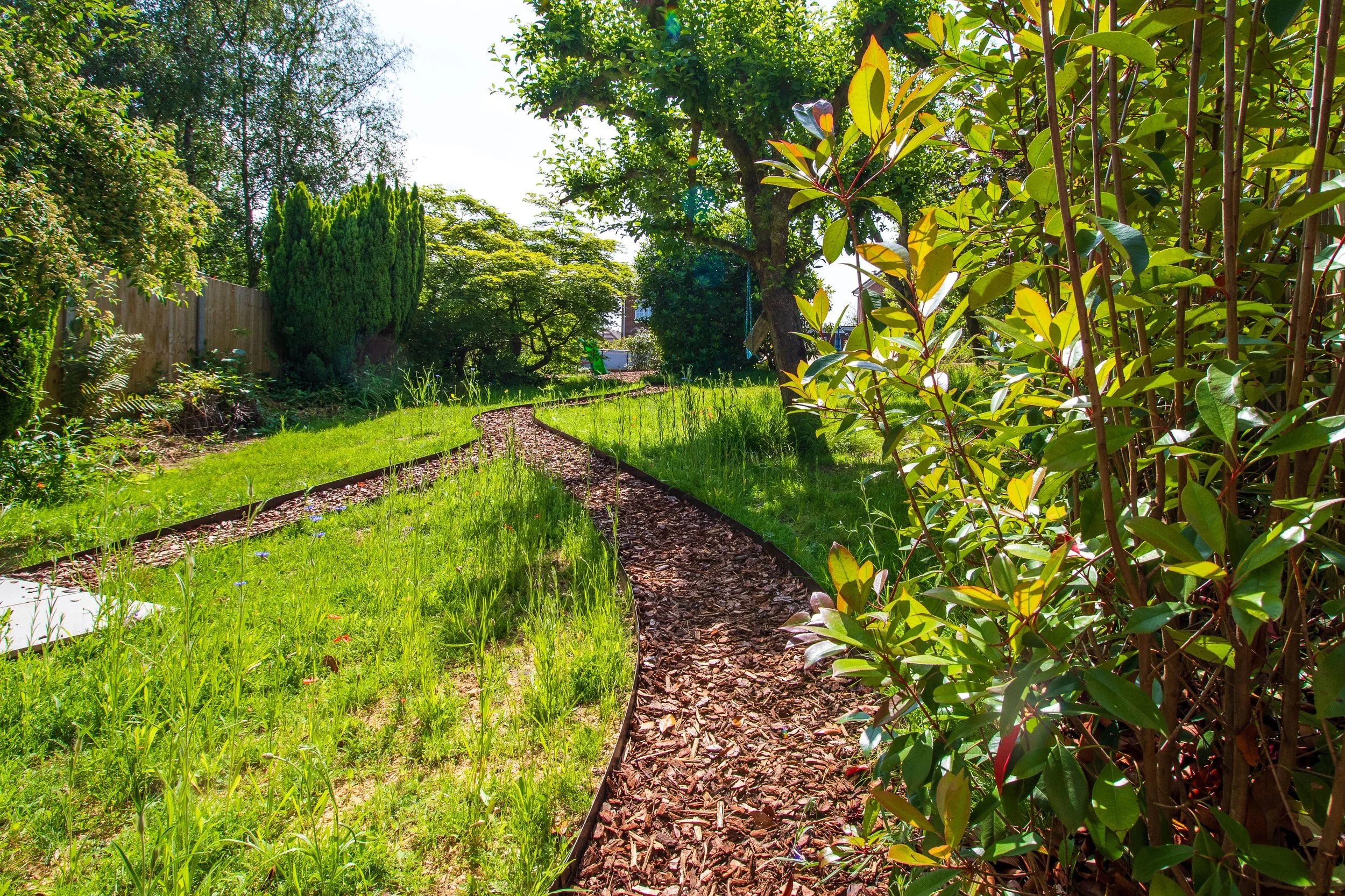 Ben Martin Garden Design_Wildflower area_Bark path_Kent.JPG