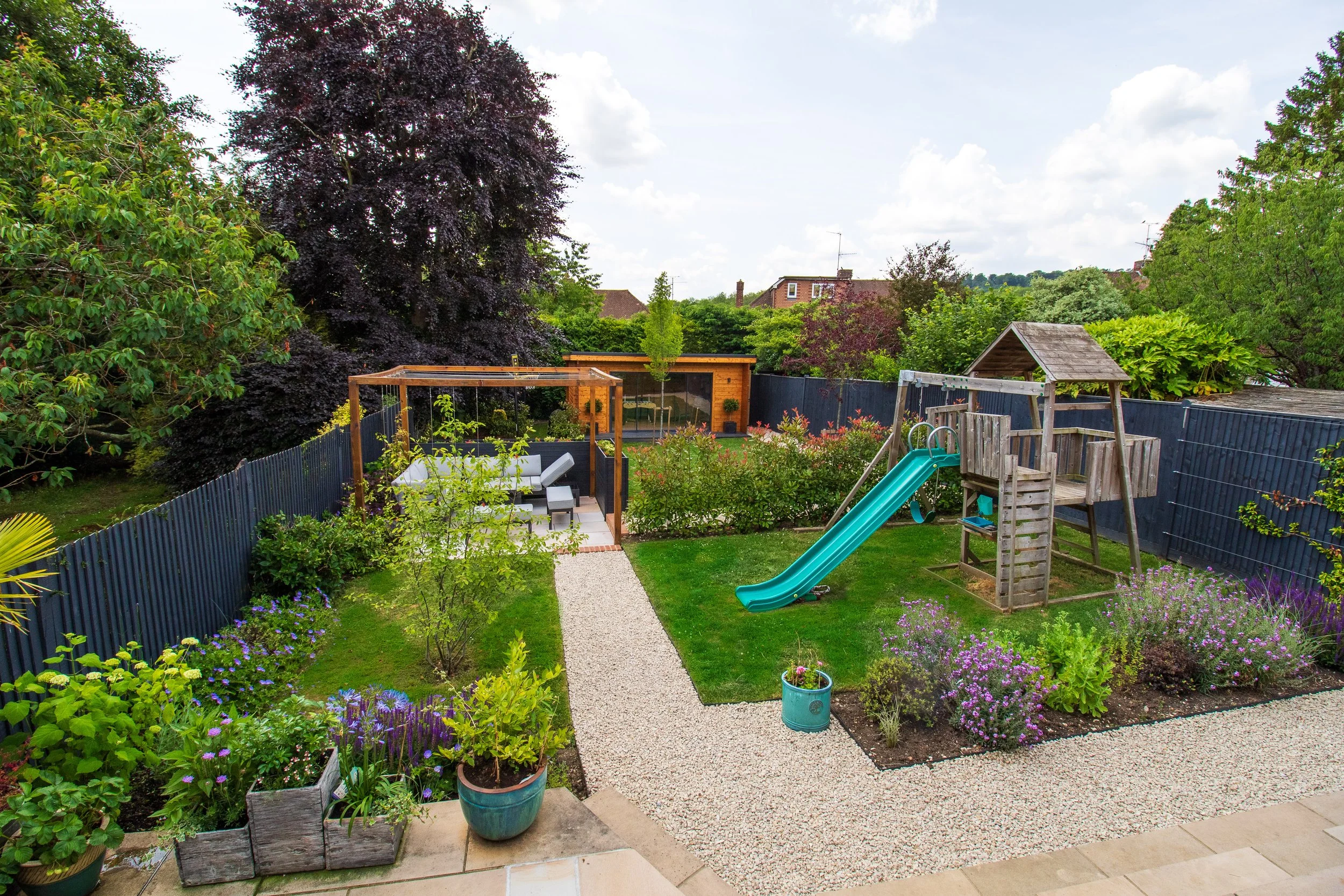 Ben Martin Garden Design_Paths_Planting_Pergola_Play Area_Oxted.JPG