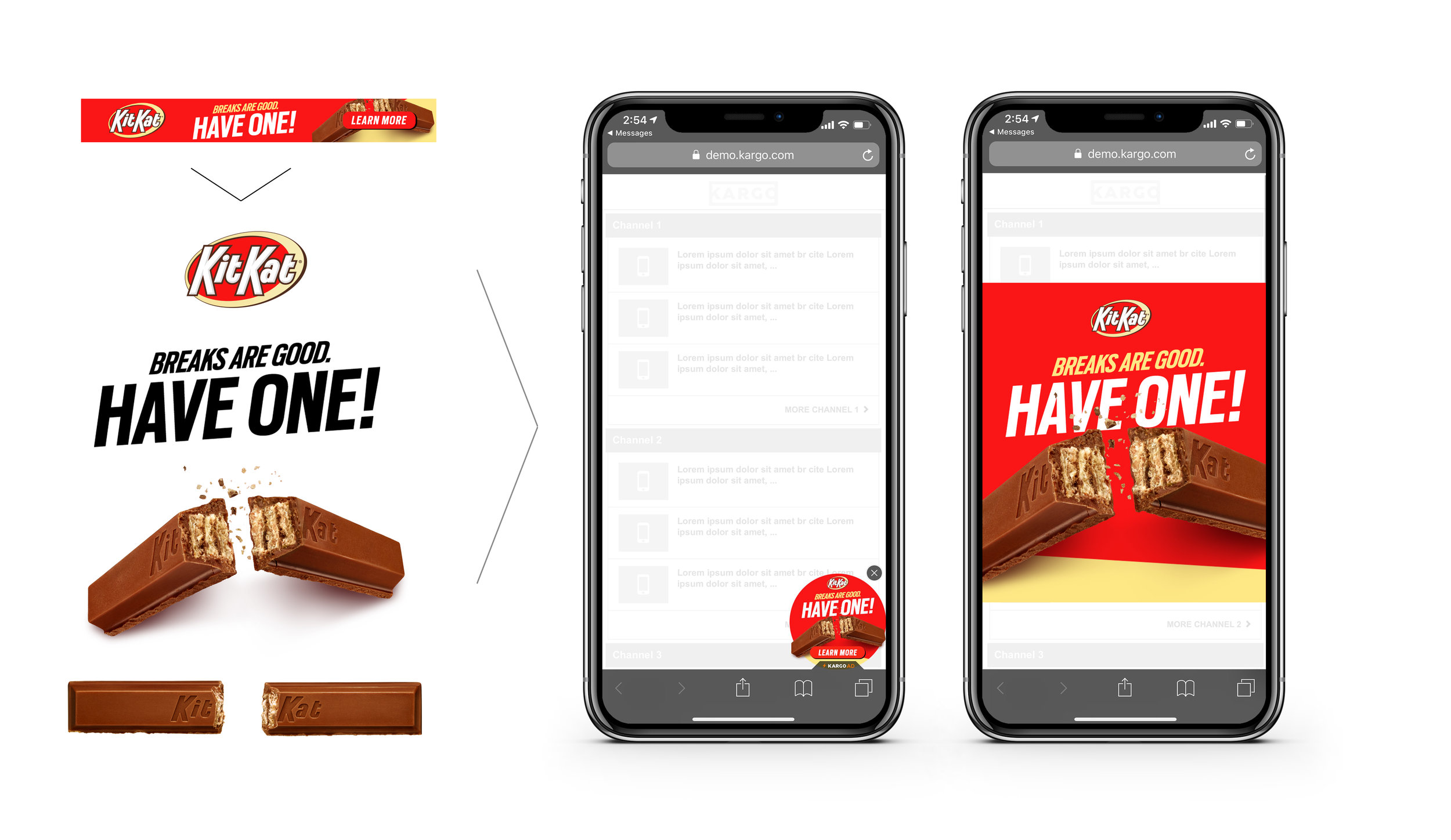 Kit Kat Mobile ad creative example