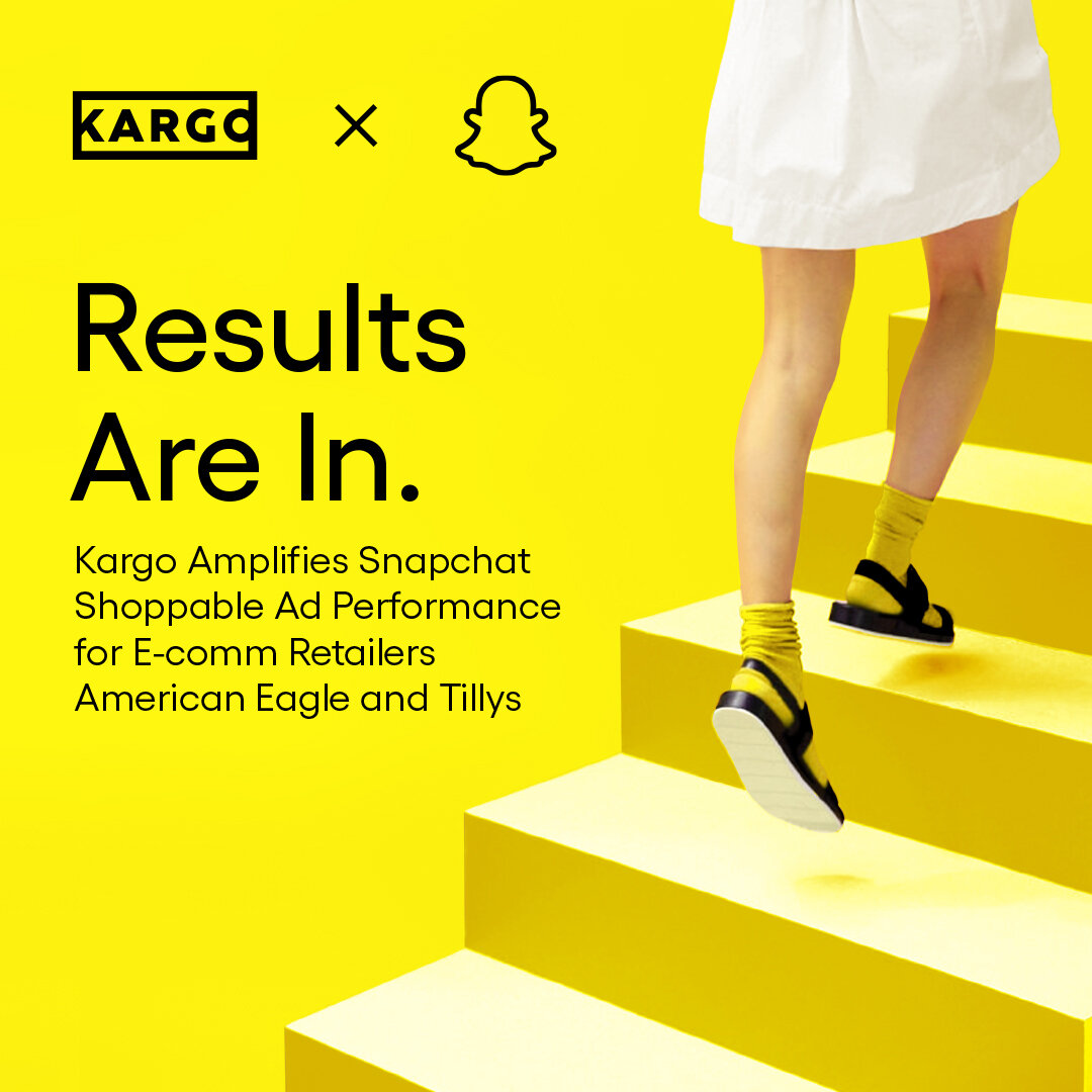 When retail brands @americaneagle and @tillys enhanced their @snapchat dynamic ads with Kargo overlays, the performance was head-turning&mdash;a 61% lift in shopping CTR vs. standard ads. See more eye-popping stats and the full story at our link in b