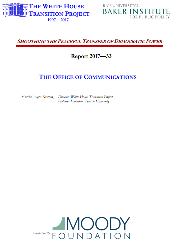 Institutional Memory Series: Communications