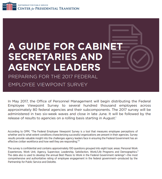 A Guide for Cabinet Secretaries and Agency Leaders