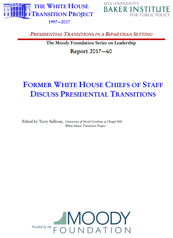 Institutional Analysis Series: Conference of Former White House Chiefs of Staff