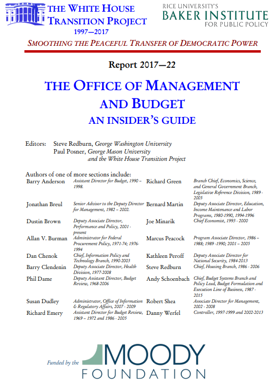 Institutional Memory Series: OMB Briefing Book