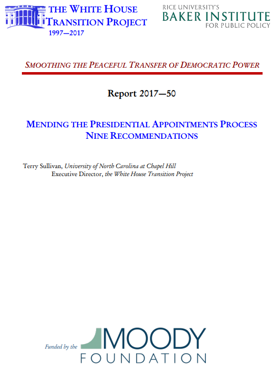 Institutional Analysis Series: Mending Appointments