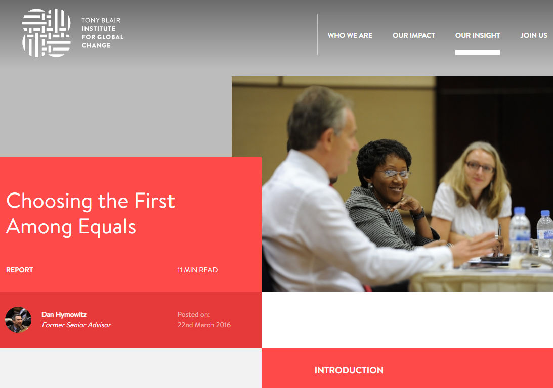 Choosing the First Among Equals