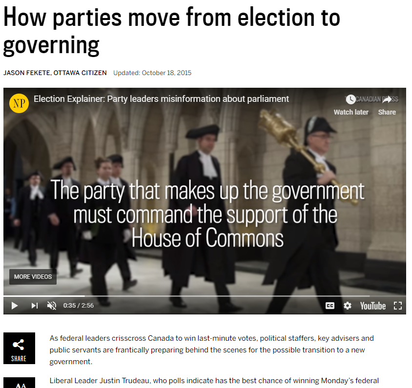 How Parties Move From Election to Governing