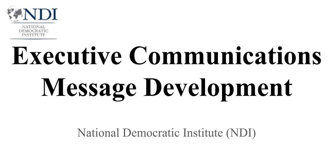 Executive Communications: Message Development