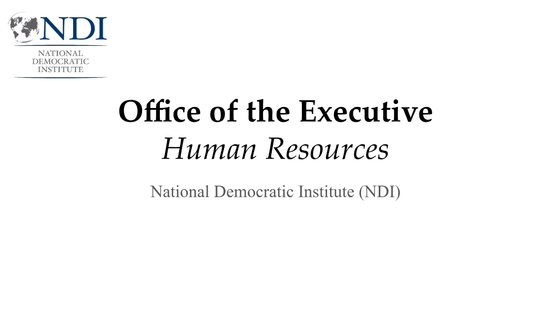 Office of the Executive: Human Resources
