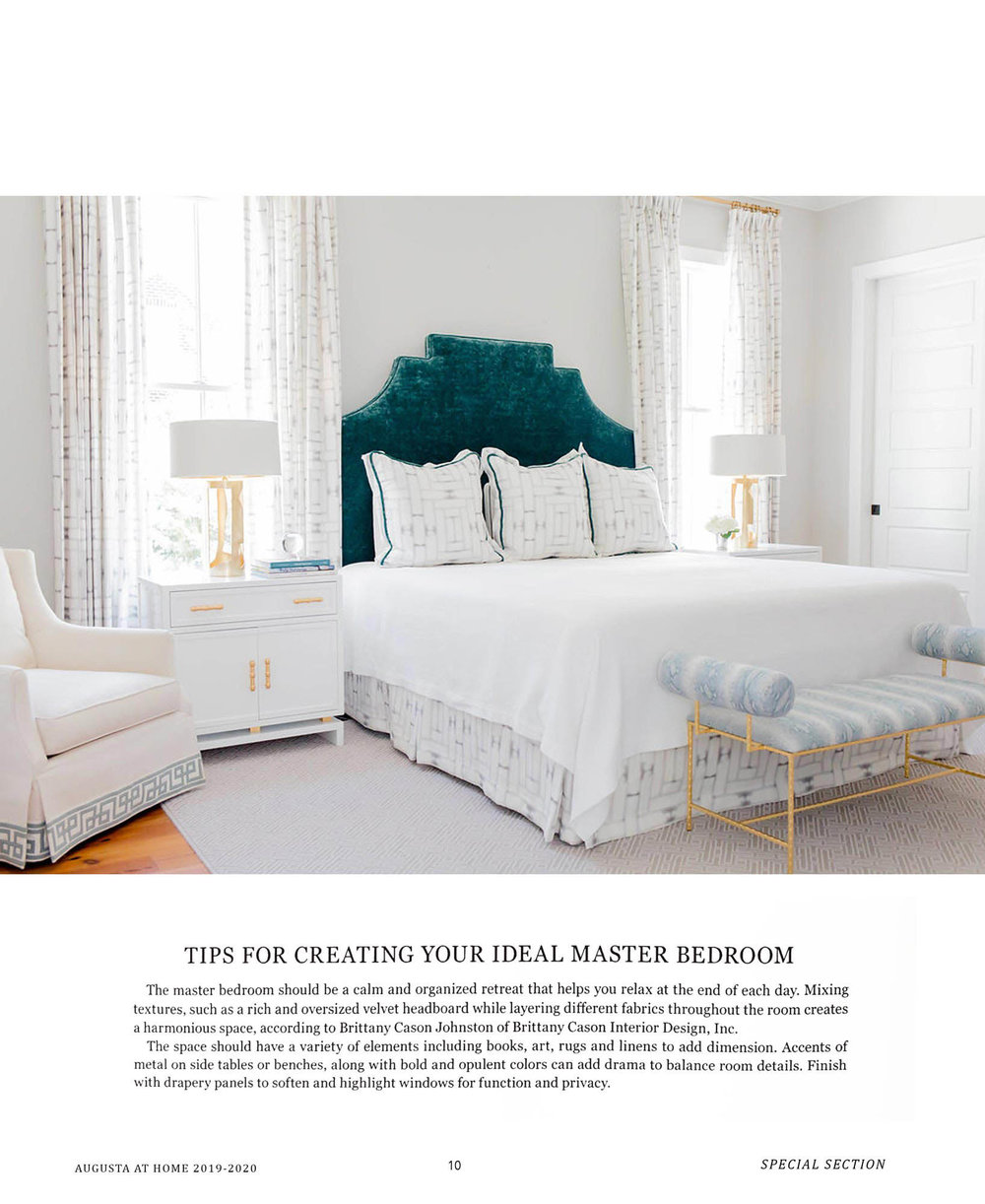 Augusta Magazine Sep 19 Brittany Cason Interior Design
