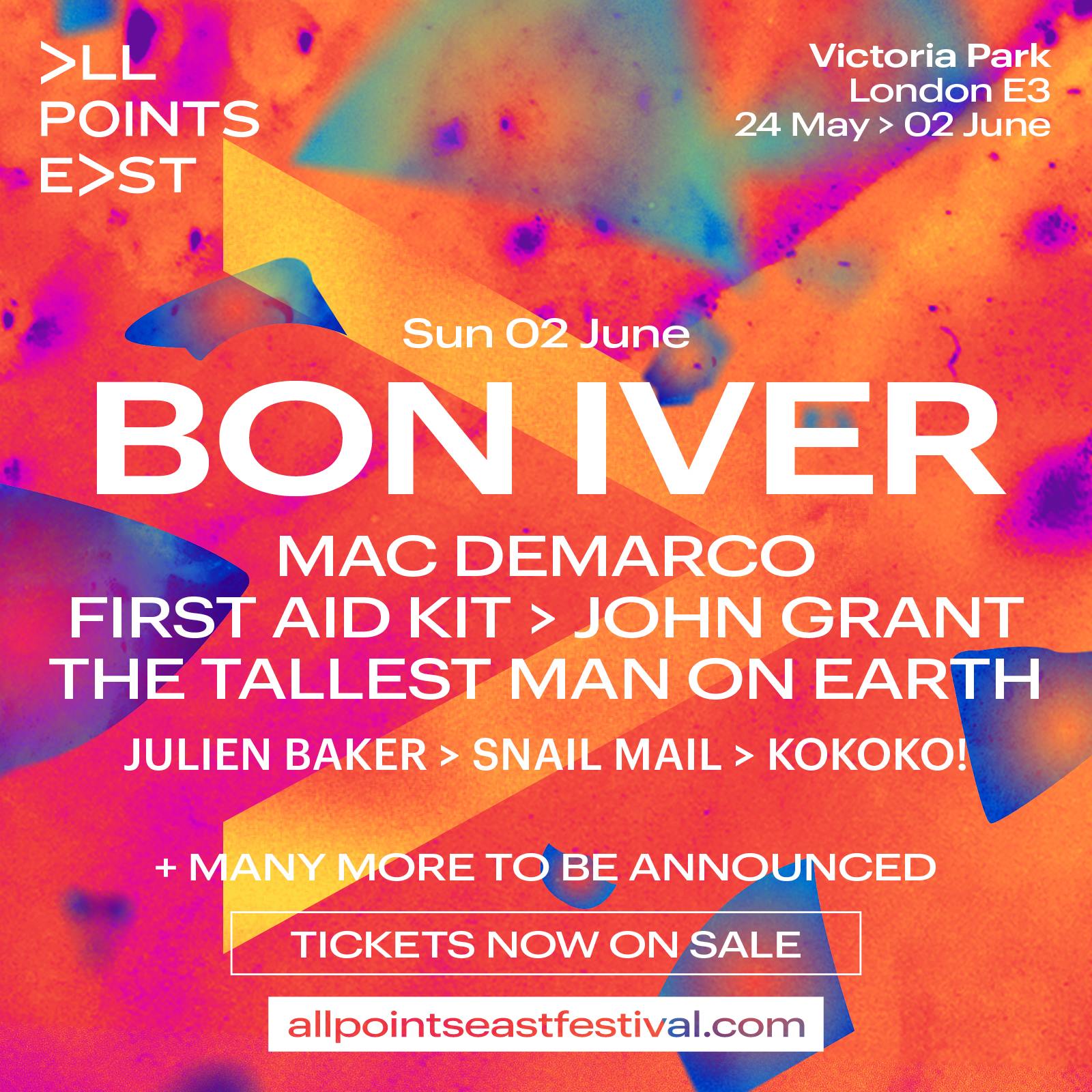 FESTIVAL ANNOUNCE: BON IVER @ ALL POINTS EAST