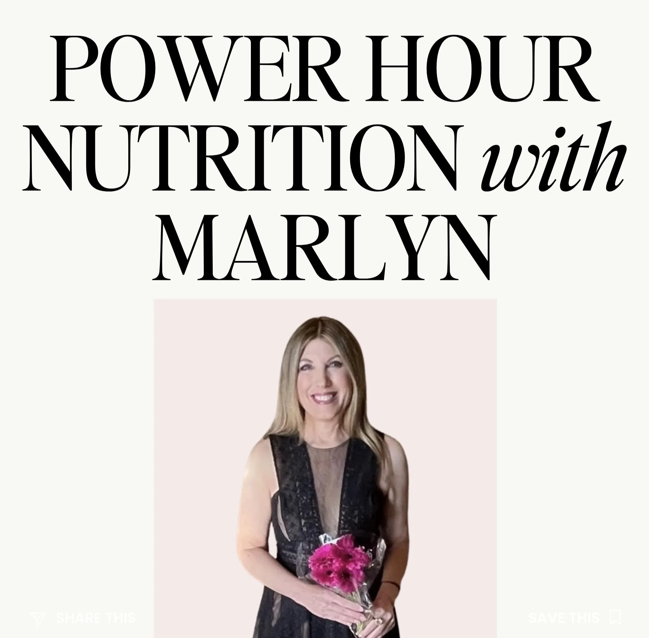 POWER HOUR WITH MARLYN : Eat Well. Live Well. Age Well.