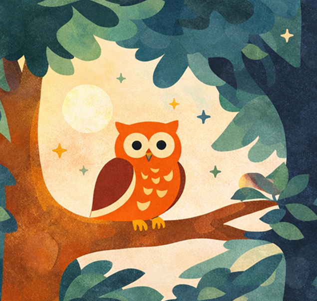 Owl in the trees