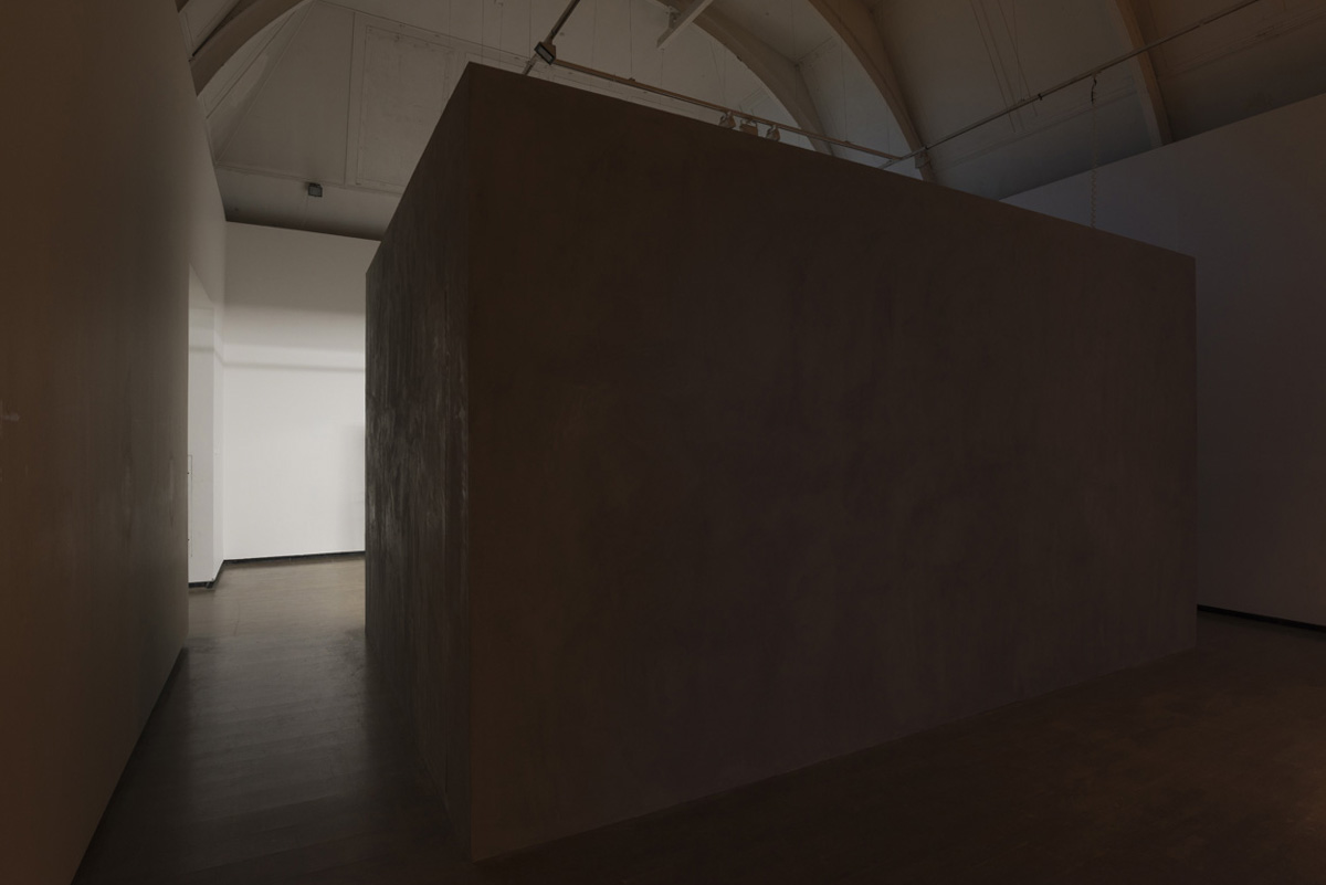 MULTIFAITH , 2015 Béton Ciré render, fabric concertina partition, wood, glass, neon, plywood, prayer mats 600 x 400 x 300 cm
